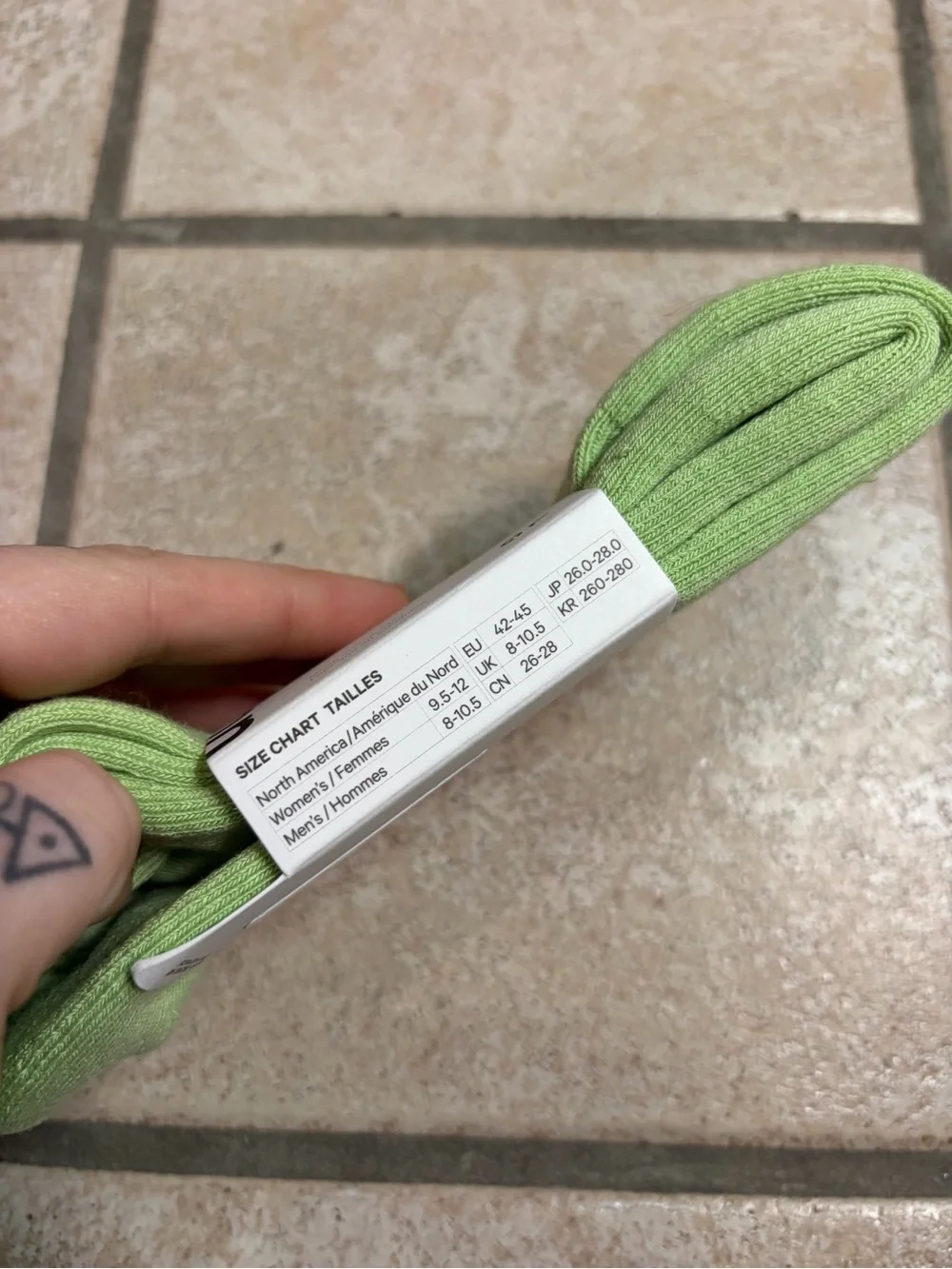 NWT Lululemon Daily Essential Socks *Crew Length (Kale Krush) Size L